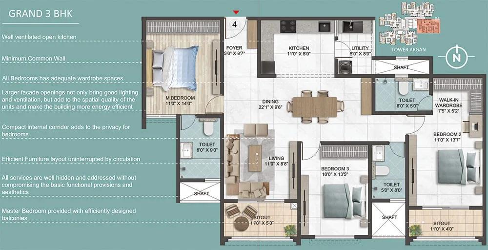Grand 3BHK - Sumadhura Epitome