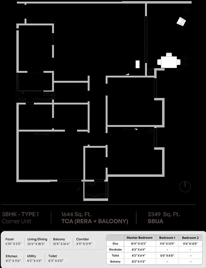 3bhk 2349 assetz codename twin lake city