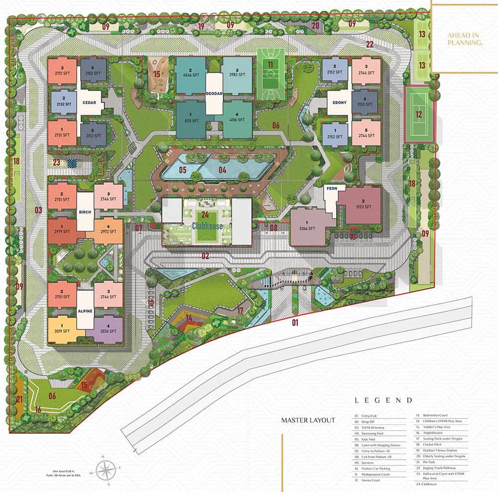 master plan sattva lakeridge in neopolis