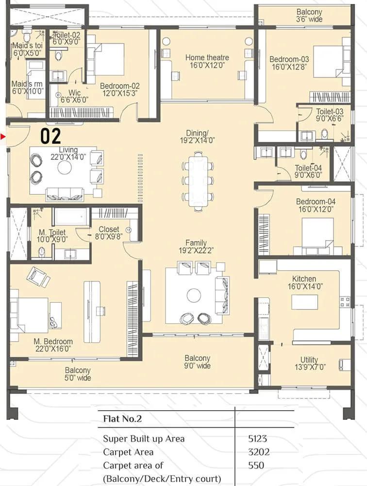 5bhk 5123 sattva lakeridge in neopolis