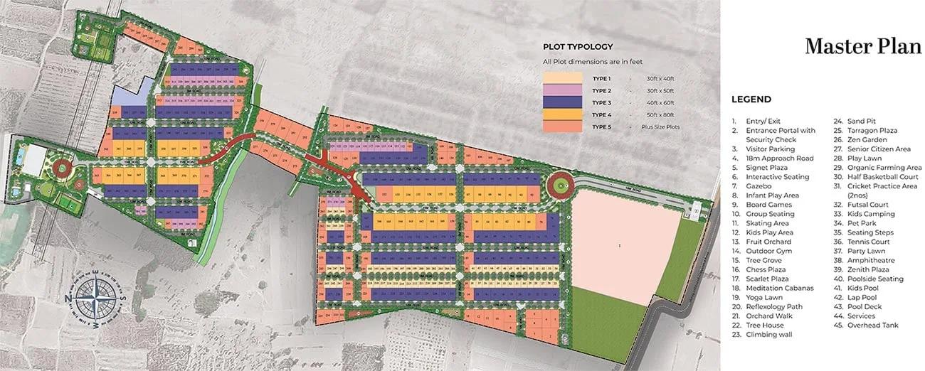Master Plan - Prestige Marigold Phase 2 Plots