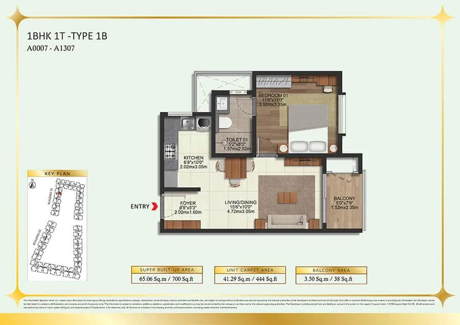 1BHK 700 - Brigade Eternia Yelahanka