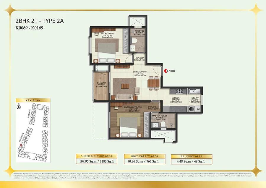 2BHK 1183 - Brigade Eternia Yelahanka