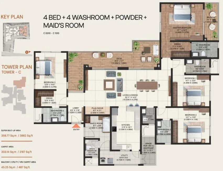 4BHK 3862 - Brigade Avalon Whitefield