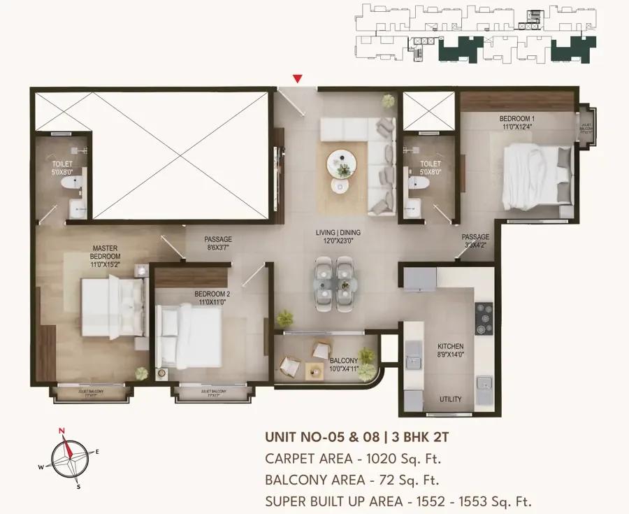 3bhk 1553 concorde sienna hennur
