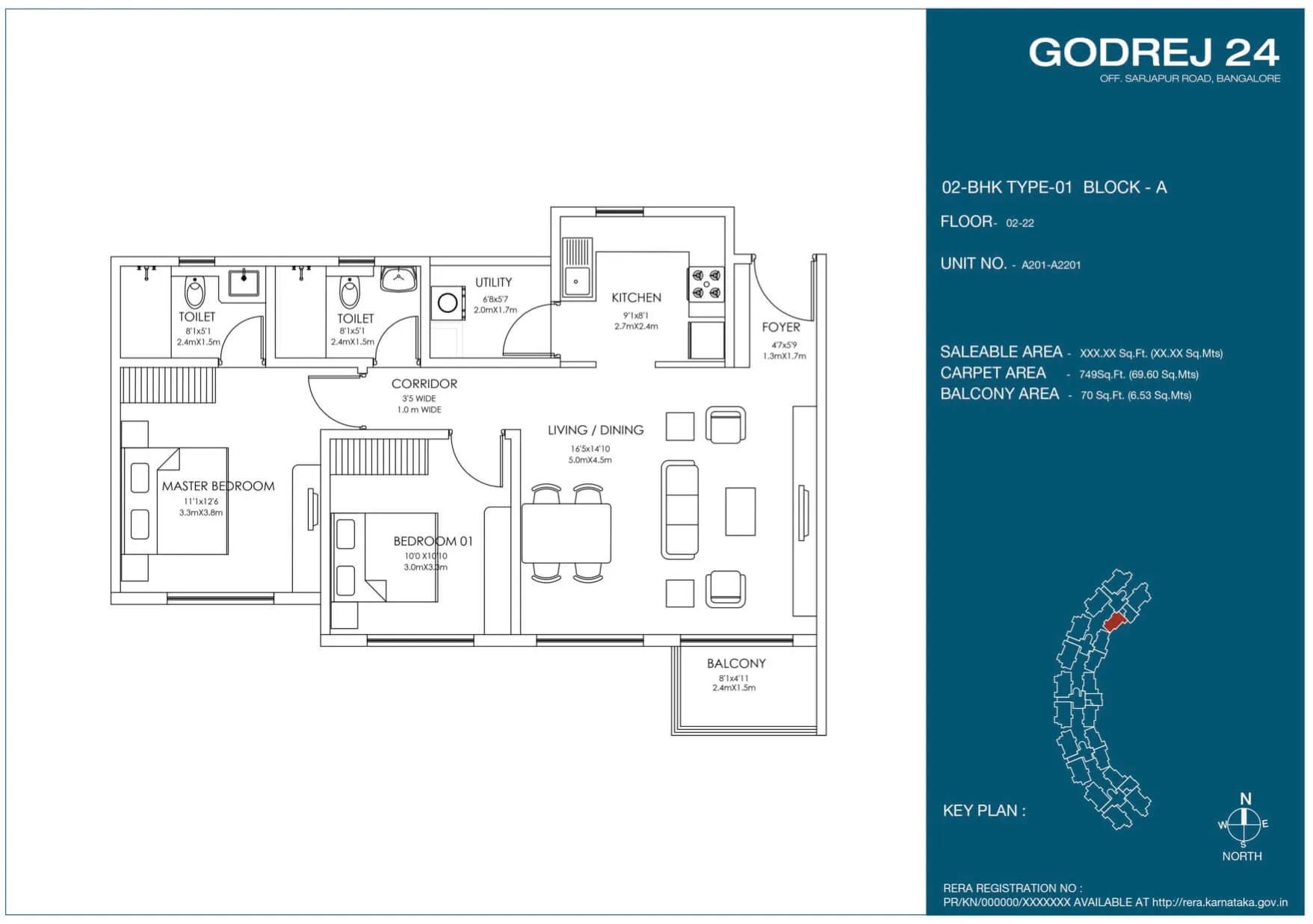 Godrej 24 Floor Plan 2 BHK