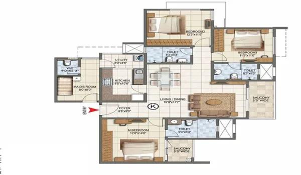 TVS Emerald Avalon floor plan