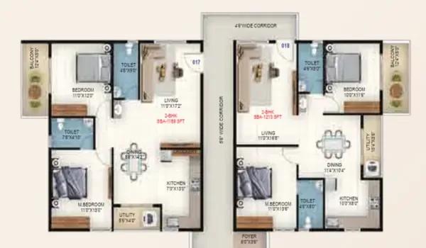 Sampoojitha Heights floor plan