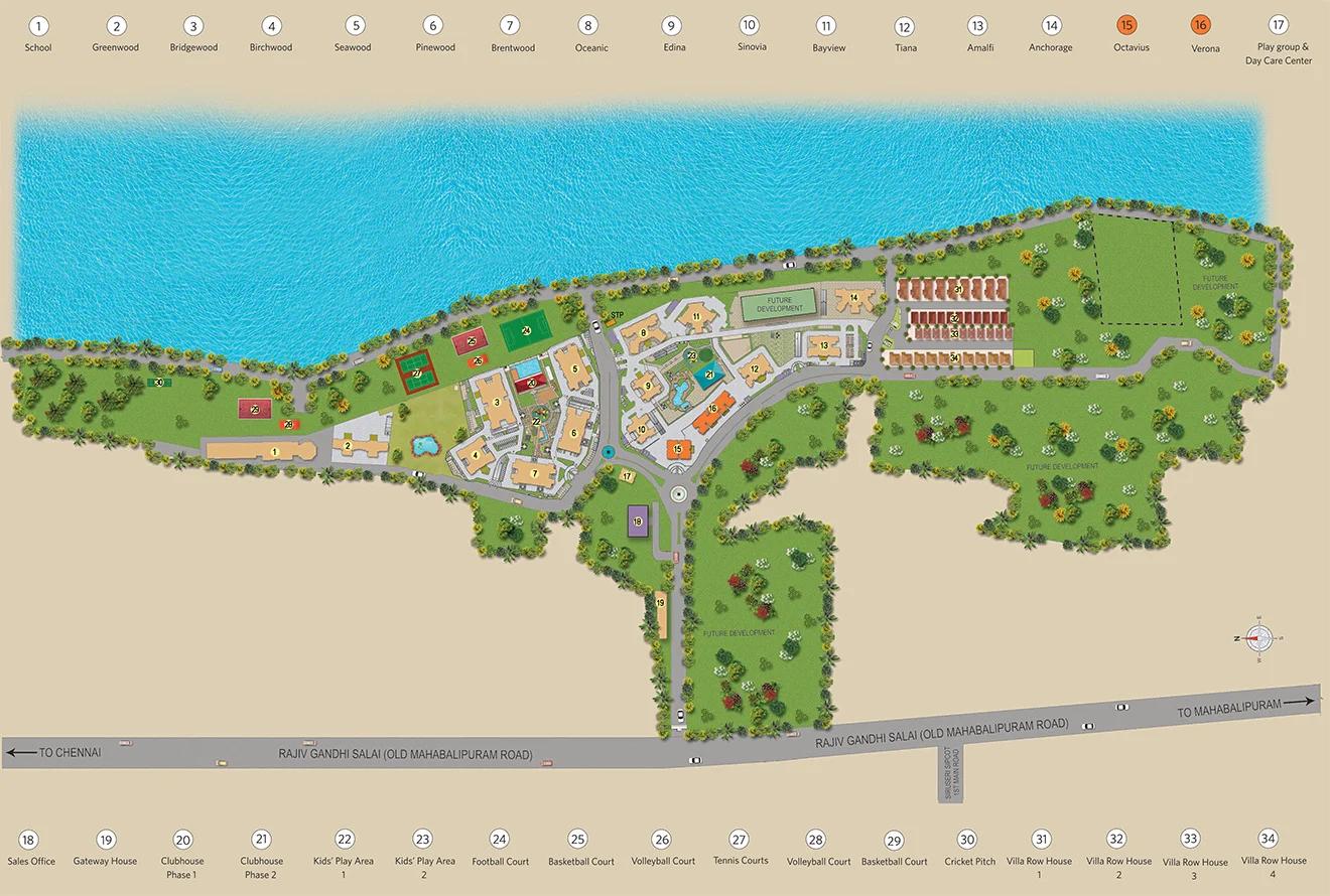 Octavius and Verona at Hiranandani OMR (House of Hiranandani, Egattur) master plan