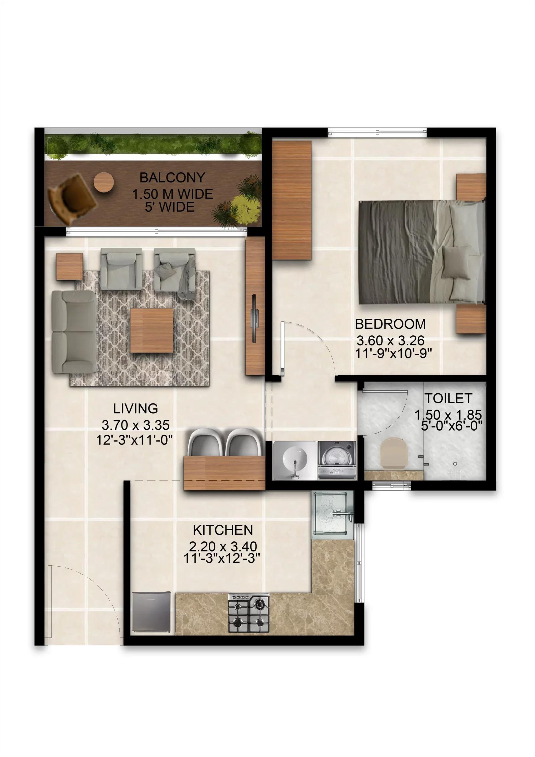 Sattva Park Cubix Phase II floor plan 3