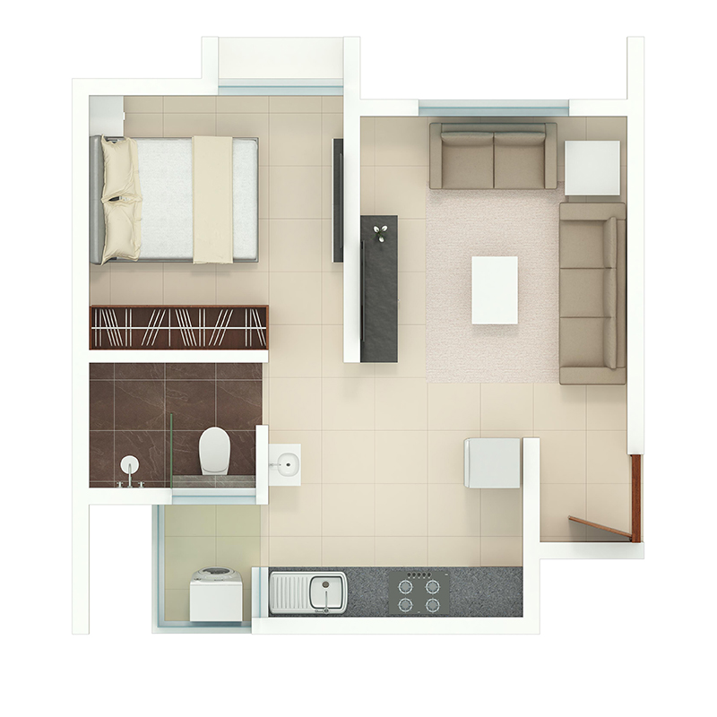 rohan-akriti-1-bhk-floorplan